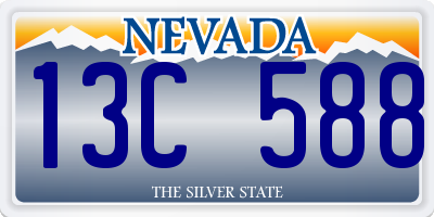 NV license plate 13C588