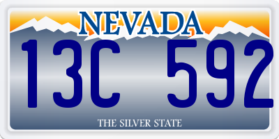 NV license plate 13C592