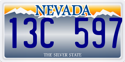 NV license plate 13C597