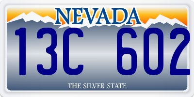 NV license plate 13C602