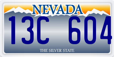 NV license plate 13C604