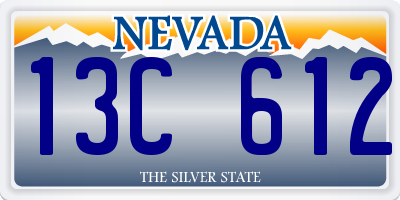 NV license plate 13C612