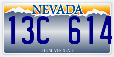 NV license plate 13C614