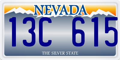 NV license plate 13C615