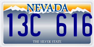 NV license plate 13C616