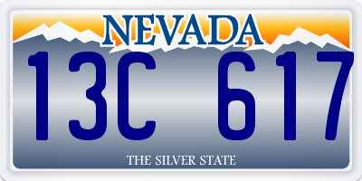 NV license plate 13C617