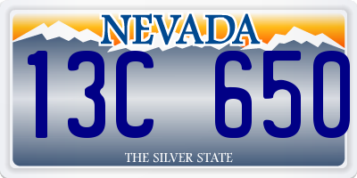 NV license plate 13C650