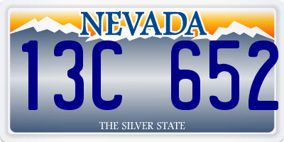 NV license plate 13C652