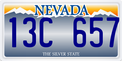 NV license plate 13C657