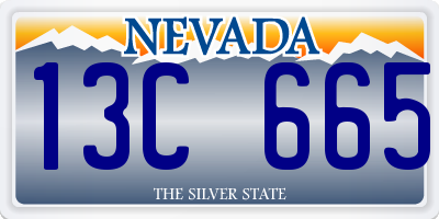 NV license plate 13C665