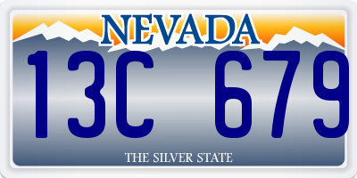 NV license plate 13C679