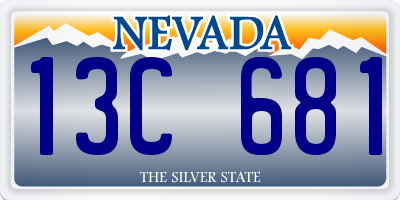 NV license plate 13C681