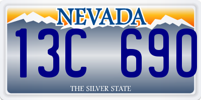 NV license plate 13C690