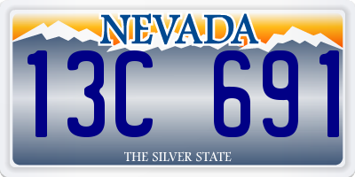 NV license plate 13C691