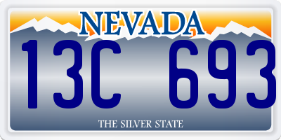 NV license plate 13C693