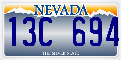 NV license plate 13C694