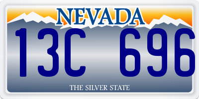 NV license plate 13C696