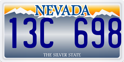 NV license plate 13C698
