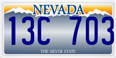 NV license plate 13C703