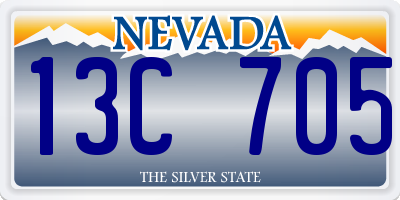 NV license plate 13C705