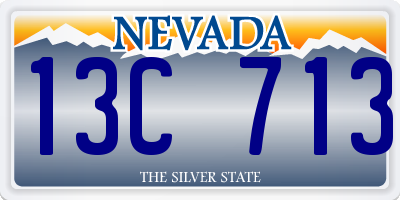 NV license plate 13C713