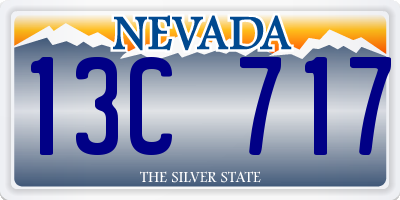 NV license plate 13C717
