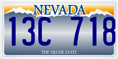 NV license plate 13C718