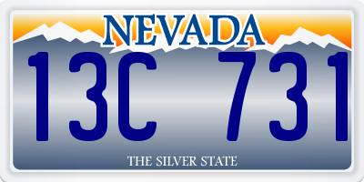 NV license plate 13C731