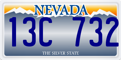 NV license plate 13C732