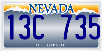 NV license plate 13C735