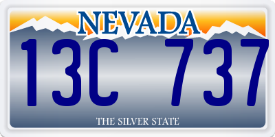 NV license plate 13C737
