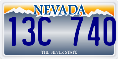 NV license plate 13C740