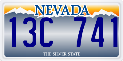 NV license plate 13C741