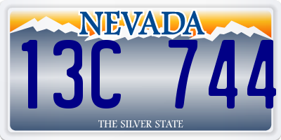 NV license plate 13C744