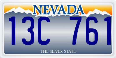 NV license plate 13C761