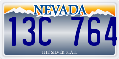NV license plate 13C764