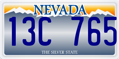NV license plate 13C765