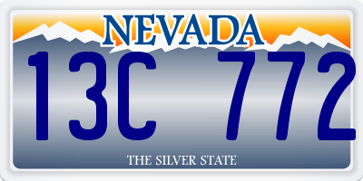 NV license plate 13C772