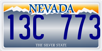 NV license plate 13C773