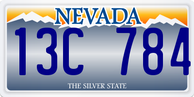 NV license plate 13C784