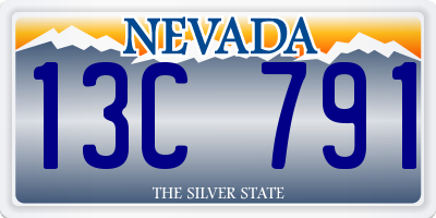 NV license plate 13C791