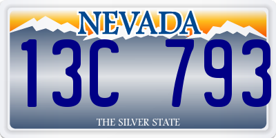 NV license plate 13C793