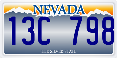 NV license plate 13C798