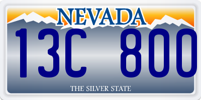 NV license plate 13C800
