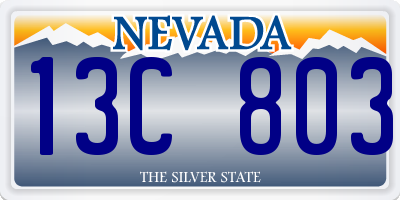 NV license plate 13C803