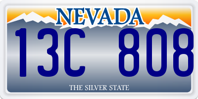 NV license plate 13C808