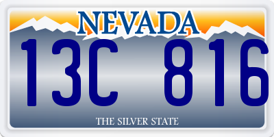 NV license plate 13C816