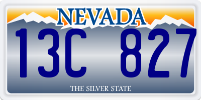 NV license plate 13C827