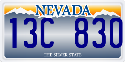 NV license plate 13C830
