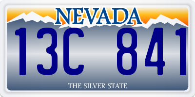NV license plate 13C841